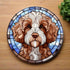 Cavapoo Brown & White Glass Suncatcher Worktop Saver